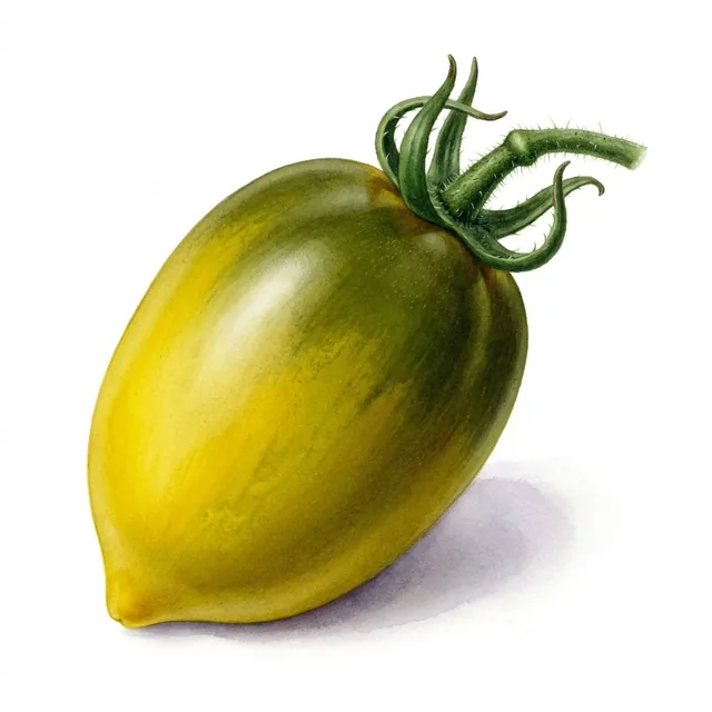 Tomate Bronze de Belgique, illustration botanique