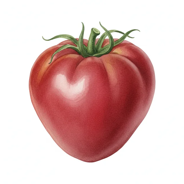 Tomate Coeur De Boeuf De Nice, illustration botanique