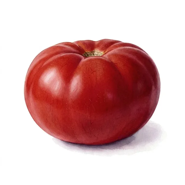Tomate Couille de Taureau ab - Plant, illustration botanique