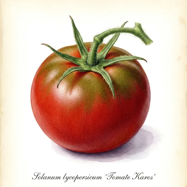 Tomate Karos, illustration botanique