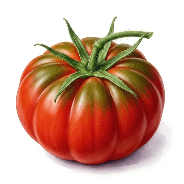 Tomate Liguria, illustration botanique