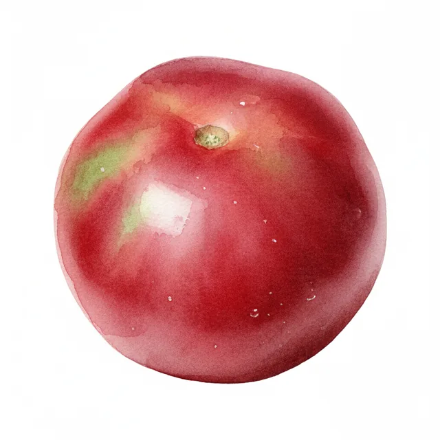 Tomate rouge Glacier, illustration botanique