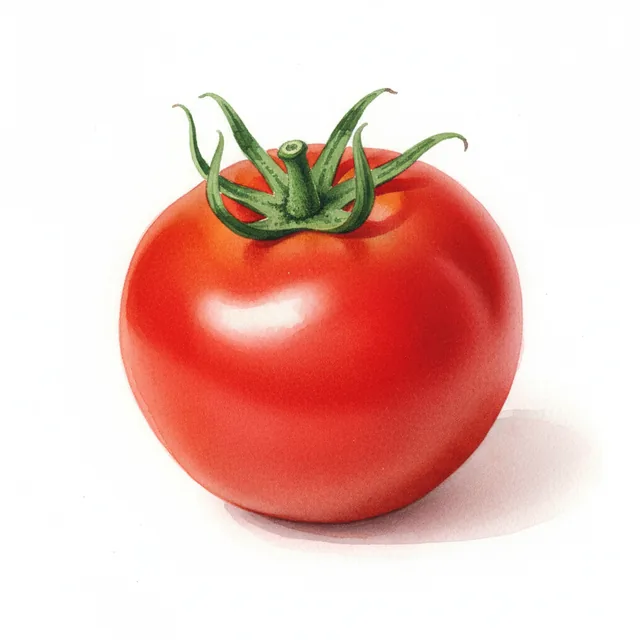 Tomate Rouge Moskovitch, illustration botanique