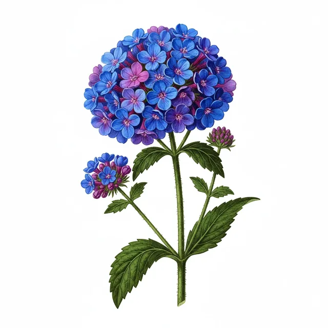 Verveine De Buenos Aires, illustration botanique
