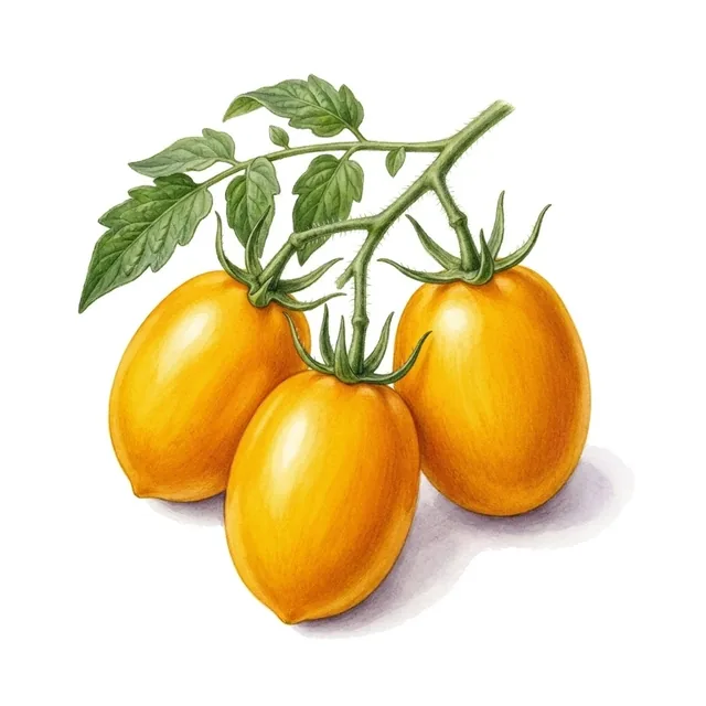 Yellow Plum, illustration botanique